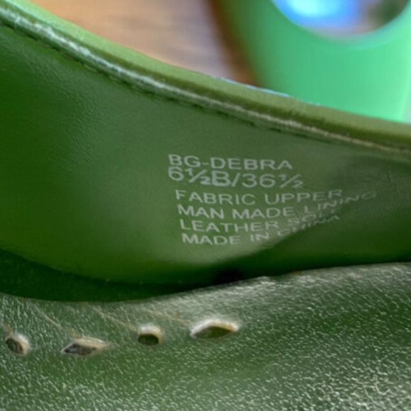 BCBGirl Debra Apple Green Satin Pump with Mirrored Heel - Picture 13 of 14